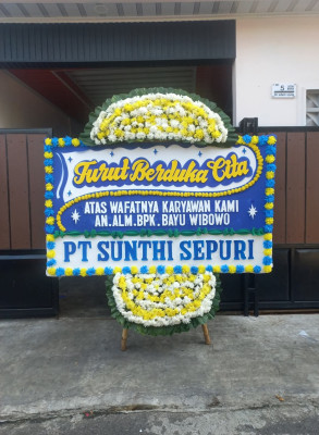 Papan Bunga Duka di Wame